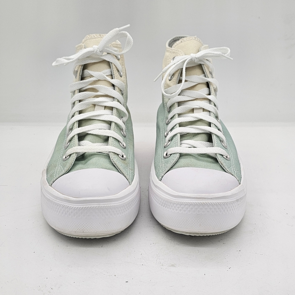 Converse Chuck Taylor All Star Move Platform Sneakers Beige/Green Size 10 US - Picture 5 of 14